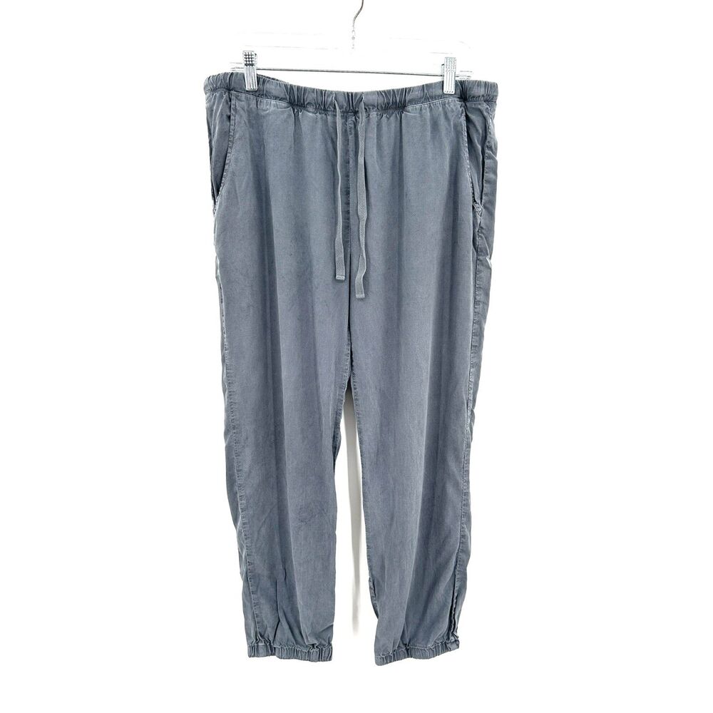 CLOTH & STONE Tencel Blue Drawstring Jogger Pants Elastic Waist Women's Large